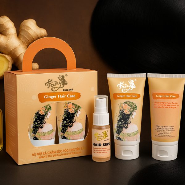 COMBO Dầu gội, xả, tinh dầu gừng - FAIRY GINGER SHAMPOO